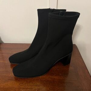 aerosols Miley Black Stretch Ankle Boots - Women's Heeled Boots size 7.5 NWOT